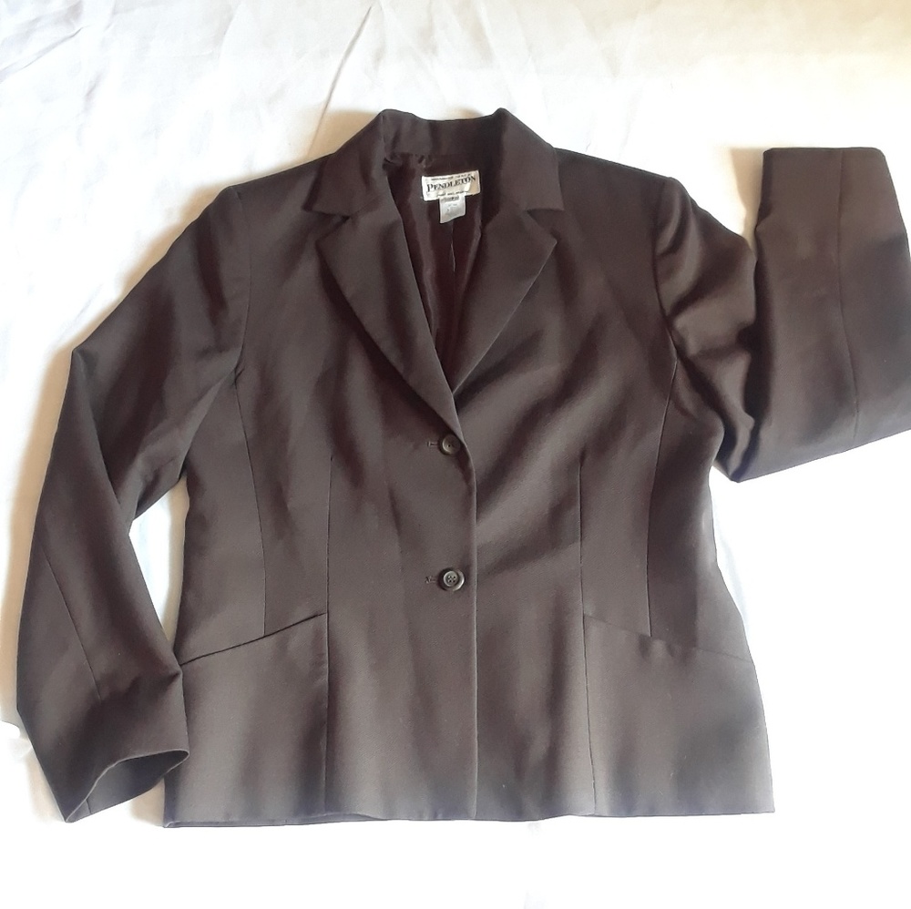 Pendleton Womens Fall 2 Button Blazer